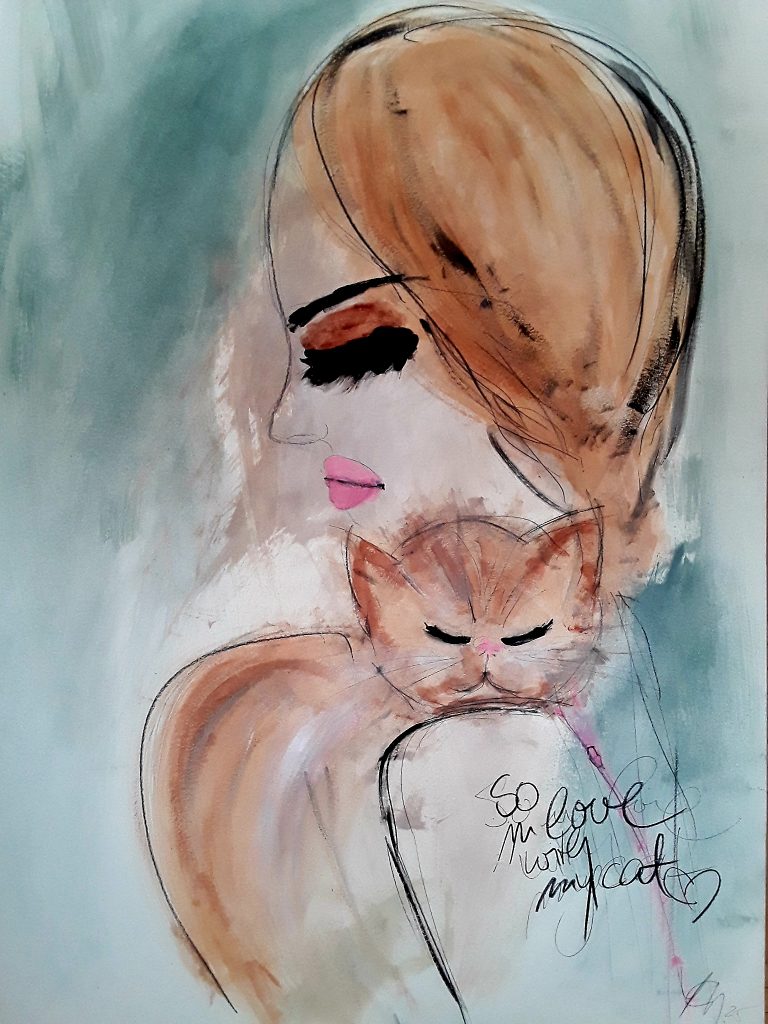 „So in love with my cat“